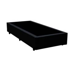 Cama Box Blindado Solteirão AColchoes Sintético Preto 40x96x203