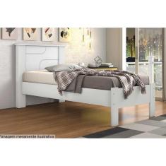 Cama Solteiro Pérola Branco - Conquista
