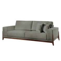 Sofá Fixo Magnus 4 Lugares Luxo 2,30m Castellar Móbile, Linho Cinza