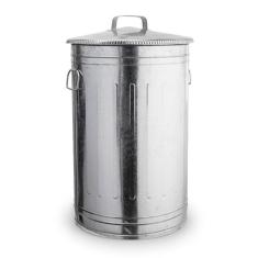 Lixeira Lata De Lixo Americana Metal Galvanizado 30 Litros