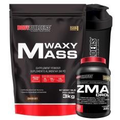 Kit Hipercalórico Waxy Mass 3kg + Zma Drol 120 caps + Coqueteleira - Bodybuilders-Unissex