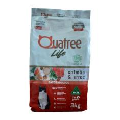 Ração Quatree Life Gatos Adultos Salmão Arroz 3Kg