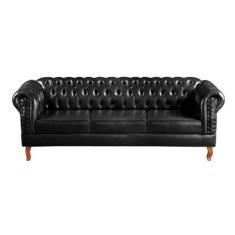 Sofá Chesterfield Dom Pedro 3 Lugares Decoração Retrô Vintage - Bella 