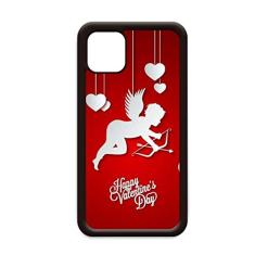 Capa de celular Red White Angel Happy Valentine's Day para iPhone 12 Pro Max para Apple Mini Mobile Case