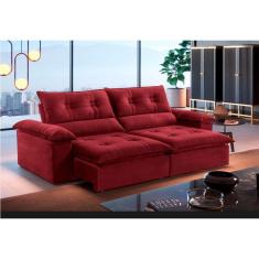 Sofá Retrátil e Reclinável Atenas 1,80m 02 Lugares Mola Ensacada TXR