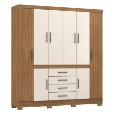 Guarda Roupa Casal New Realce Amêndola Touch Off White – Demóbile