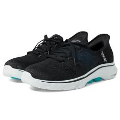 Skechers Tênis feminino, Preto/Aqua, 40