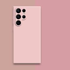 Capa quadrada de silicone líquido para Samsung Galaxy S23 Ultra S22 Plus S21 FE S20 Note 20 10 Protetora de tecido macio telefone Back Cove, rosa, para Samsung S21