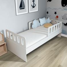 Cama Solteiro Mdf Bp Com 02 Grades E Cabeceira Megamobilia