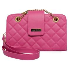 Bolsa Feminina Baú Mini Bag Para Mulheres Bolsinha Média Corrente Fech