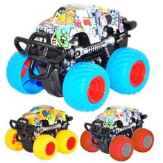 Carrinho De Brinquedo Pick Up De Fricção Monster Truck 360 - DM TOYS, 