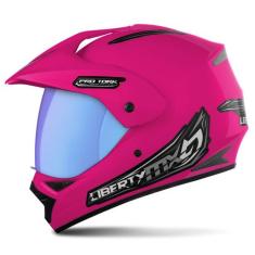 Capacete Fechado Pro Tork Liberty Mx Pro Vision Vis. Camaleão, ROSA, 5