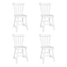 Conjunto com 4 Cadeiras Dalas Branco