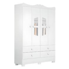 Roupeiro Infantil Cristal New 4 Portas e 4 Gavetas Tuboarte (2022)