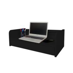 Escrivaninha Bancada Suspensa com Gaveta Mesa Notebook Preto - Formali