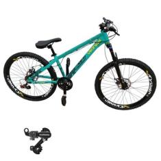 Bicicleta Aro 26 vikingx Tuff 30 Aluminio Mtb Freeride 21v Cambio Shim