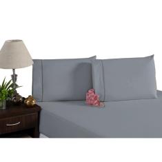 LENÇOL King  3 Pç. 100% ALGODÃO PERCAL 200 FIOS PONTO PALITO