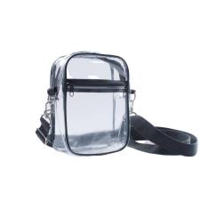 Bolsa Shoulder Bag Transparente Com Preto De Ombro Unissex