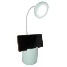 Luminaria de Mesa Abajur Touch Screen LED Flexivel Recarregavel Articulada Suporte Celular Lampada Iluminaçao