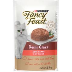 Racão Úmida Nestlé Purina Fancy Feast Sachê Demi Glace com Carne para Gatos Adultos - 85 g