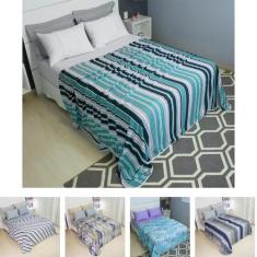 Lençol Para Cobrir Casal Estampado COZZILAR 100% Algodão Malha, Toque 