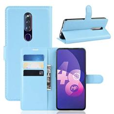 Capa para Oppo F11 Pro, capa carteira com suporte de couro PU Manyip para Oppo F11 Pro, capa de proteção de telefone estilo empresarial, capa com [compartimentos para dinheiro e cartão]