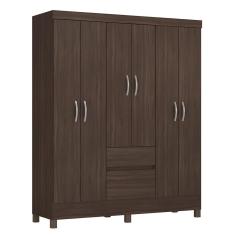 Guarda Roupa Casal Flash Ii 6 Portas E 2 Gavetas Café Touch - Demóbile Café Touch