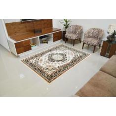 Tapete Kerman Retangular Veludo 60x120 cm Creme