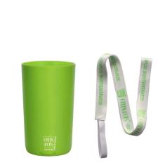 Kit 6 Copos Eco Sustentavel 280Ml Com Cordão Green Cups - Krystalon