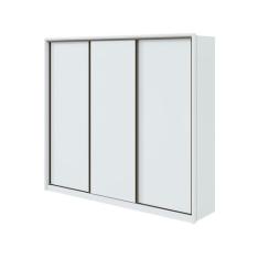 Guarda-Roupa Casal Spazio 270 3 portas 6 Gavetas Branco - Móveis Lopas