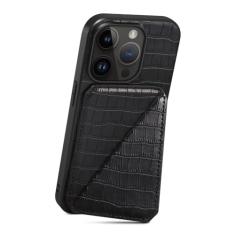 Capa de telefone com suporte de cartão de couro para iphone 14 plus 13 12 11 pro xs max xr se 3 8 7 capa traseira suporte capa de telefone, preta, para iphone 12