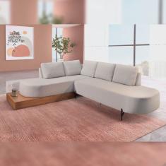 Sofá de Canto Boreal Base de Madeira Esquerdo