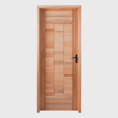 Kit Porta Pronta Maciça 214x89cm Eucalipto Esquerda Pm97 Cruzeiro Portas