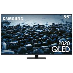 Smart TV QLED 55" 4K Samsung 55Q80T Pontos Quânticos, Modo Game, Som em Movimento, Alexa Built in, Borda Infinita, Modo Ambiente 3.0, Controle Único