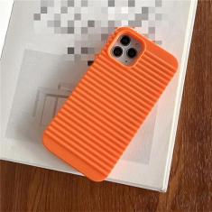 Capa respirável Candy Color para iPhone 14 13 12 11 Pro Max 7 8 Plus X XR XS Max Capa à prova de choque com faixa de dissipação de calor, laranja, para iPhone 12Pro Max