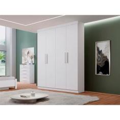 Guarda-Roupa 4 Portas Branco Colibri 1,38 D`Doro