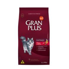 Ração Gran Plus Menu Gatos Adultos Castrados Carne E Arroz