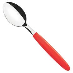 Colher de Sobremesa Ipanema Tramontina em Aço Inox Vermelha