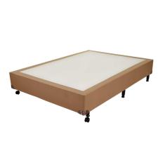 Base Box Casal Jacquard Liso 138x188x25cm Prorelax Bege