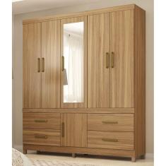 Guarda Roupa Roupeiro Casal 64720 06 Portas 04 Gavetas Guarujá Amendola Touch Demóbile 