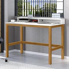 Escrivaninha 110cm California Tebarrot Branco/amêndoa