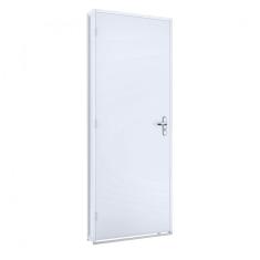 Porta de Giro Madeira Duraplac 215x75cm Batente de Aço 12cm Riobras Branco