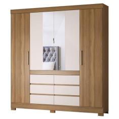 Guarda Roupa Casal Cádis Amêndola Off White  Demóbile - Demobile