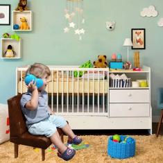 Poltrona Infantil Cadeira Sofá Mini Assento Para Crianças Magali TerraCota