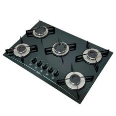 Fogão cooktop a gás D&D 5 bocas Preto Acendimento automático - D&D MET