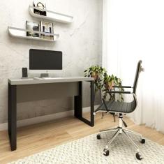 Mesa Escrivaninha Industrial 90cm x 60cm Pés Metal F5 Office - F5 Offi