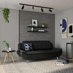 Sofá 3 Lugares Natan Preto