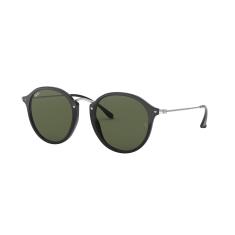Óculos de Sol Ray-Ban Round 0RB2447 901 Tam 49 / Preto - Lentes Verde