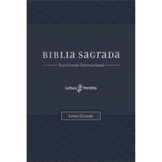 Bíblia Nvi, Couro Soft, Azul, Letra Grande, Com Espaço Para Anotações, Leitura Perfeita