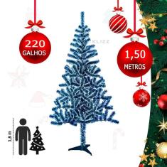 Arvore De Natal Nevada 1,50M 220 Galhos Linda Pinheiro Luxo